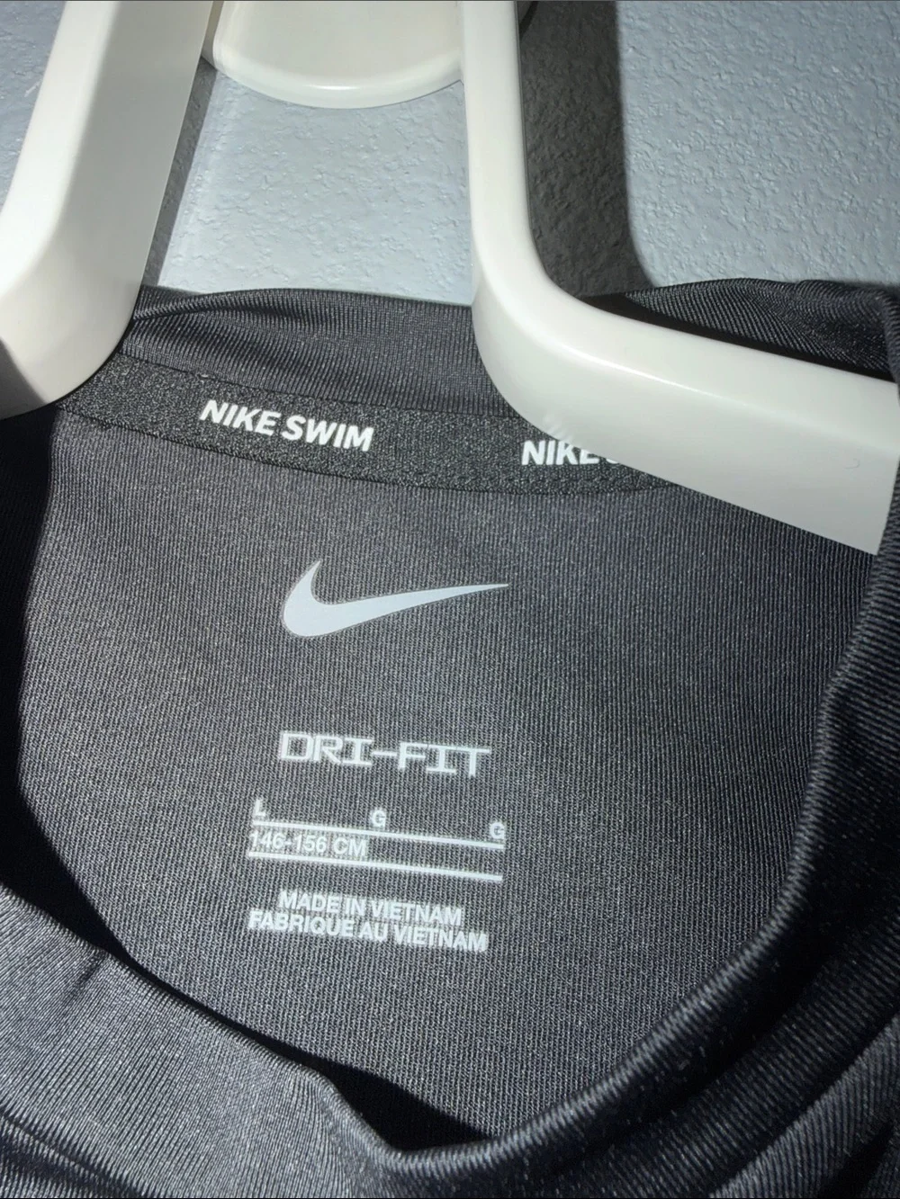 Nike Black Long-Sleeve Crew with White Swoosh
